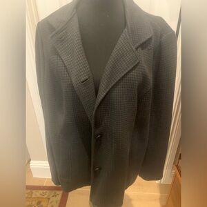 Talbots Charcoal Checkered Blazer